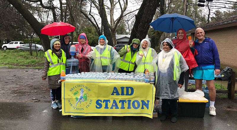 Aid station at Chico Marathon